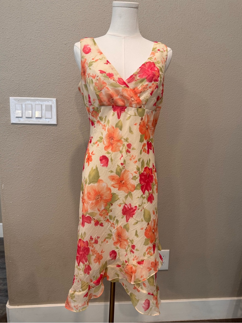Giorgio Fiorlini Collection Floral Slip Midi Dress